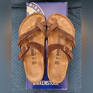 Birkenstock Mayari leather in habana, size 35
